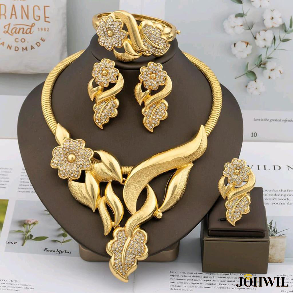 Big Flower Jewelry Set