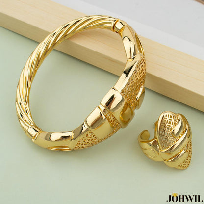 Gold Plated Ring Bracelet for Women