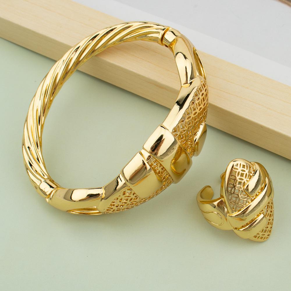 Gold Plated Ring Bracelet for Women